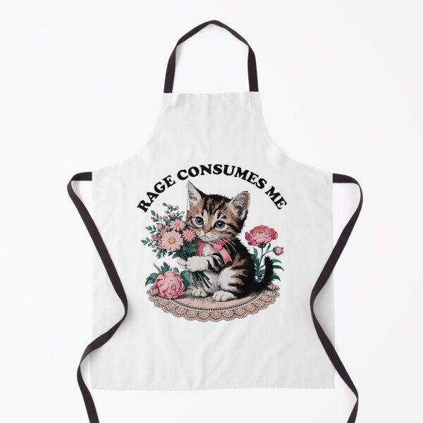 Item preview, Rage Consumes Me Cute Cat Meme - Funny Angry Kitty With Flower | Perfect Gift For You And Friends designed and sold by MerchantMan.