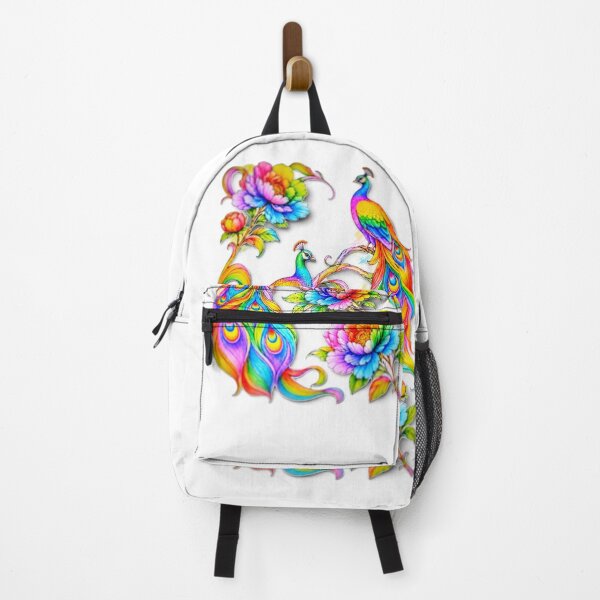 Item preview, Vibrant rainbow-colored peacocks designed and sold by The Empire Of Digital Art..