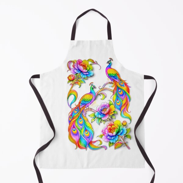 Item preview, Vibrant rainbow-colored peacocks designed and sold by The Empire Of Digital Art..