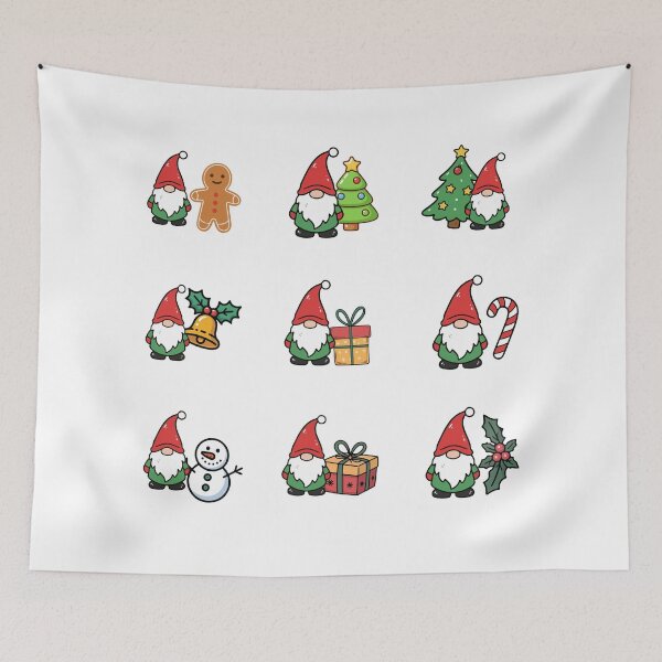 Item preview, Christmas gnome sticker pack designed and sold by BritishDelights.