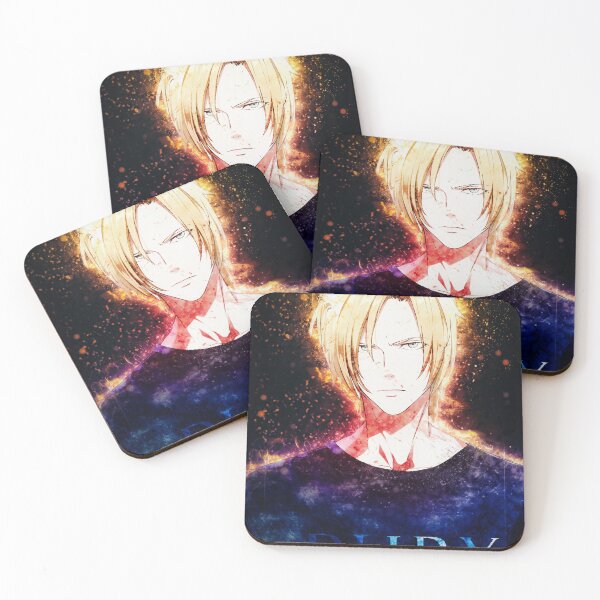 Item preview, Ash Lynx Banana Fish Serious Blond Portrait With Golden Aura designed and sold by mildaclairmo.