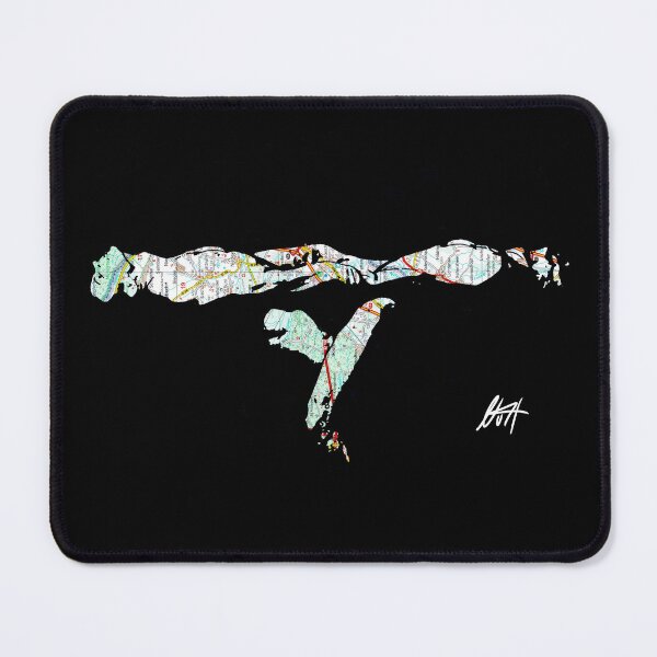 Item preview, Alsace Duet – Rhine Valley Male Ballet Dancers Map Art NLMKArtStudio designed and sold by NLMKArtStudio.
