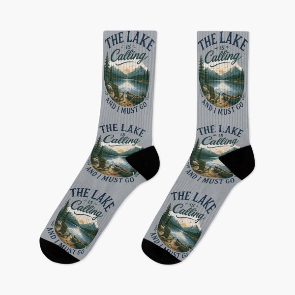 Item preview, The Lake Is Calling And I Must Go Vintage Nature Landscape Design designed and sold by Evelashop.