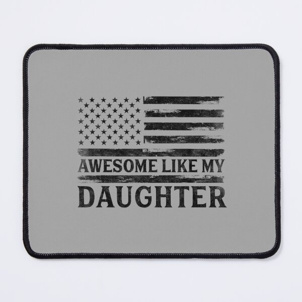 Item preview, Awesome Like My Daughter Black USA Flag Father's Day Patriot designed and sold by ArleneRowe.