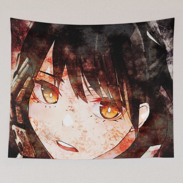 Item preview, Tamaki Kotatsu Fire Force Golden Eyes With Blue Flame Aura designed and sold by mildaclairmo.