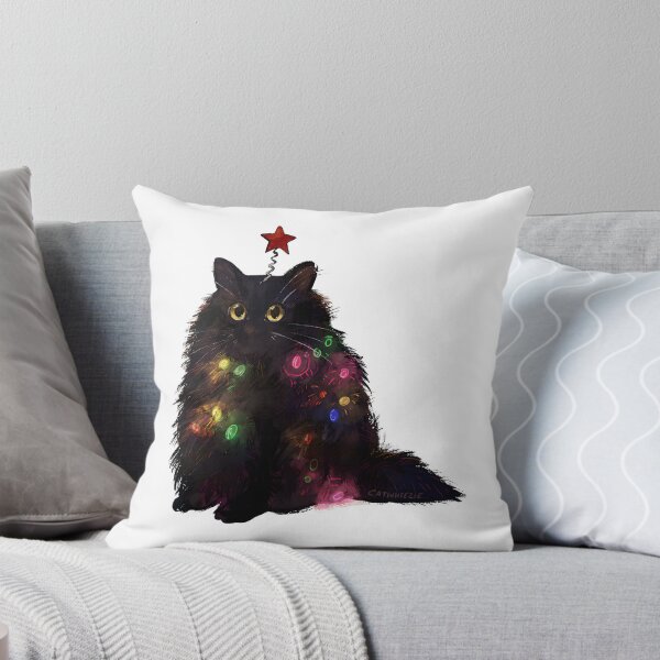 Item preview, Cute Christmas Cat Wrapped In Colorful Holiday Lights - Festive Kitten Lover Gift | ⭐⭐⭐⭐⭐ Best Seller designed and sold by MerchantMan.
