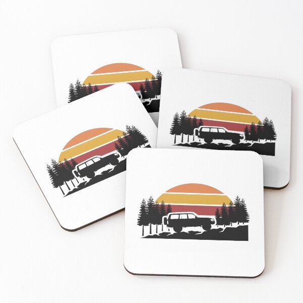 Item preview, Retro Off Road 4x4 SUV Silhouette Rocky Trail Vintage Sunset designed and sold by pattman.