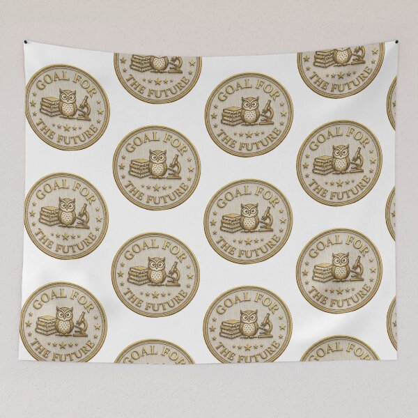 Item preview, Vintage Academic Emblem - Goal For The Future Owl Seal designed and sold by chunzartshop.