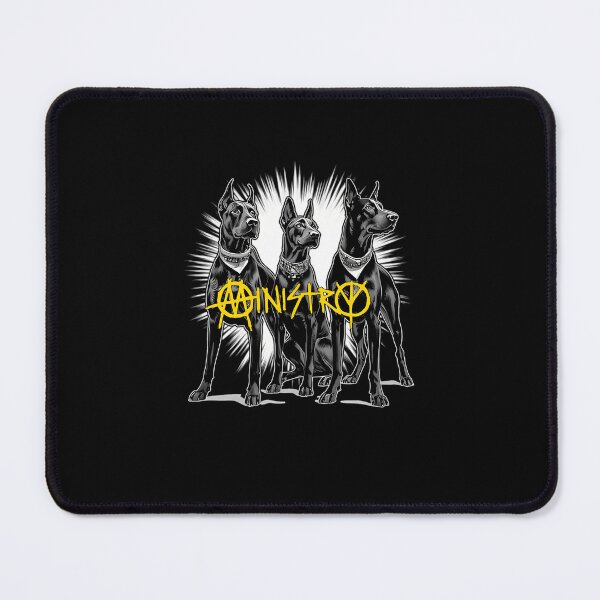 Item preview, Three Doberman Dogs White Burst Yellow Anarchy Symbols designed and sold by Sakan.