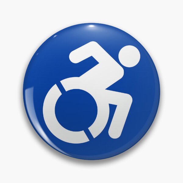 Item preview, Active Wheelchair Symbol Pin designed and sold by bendystylish.