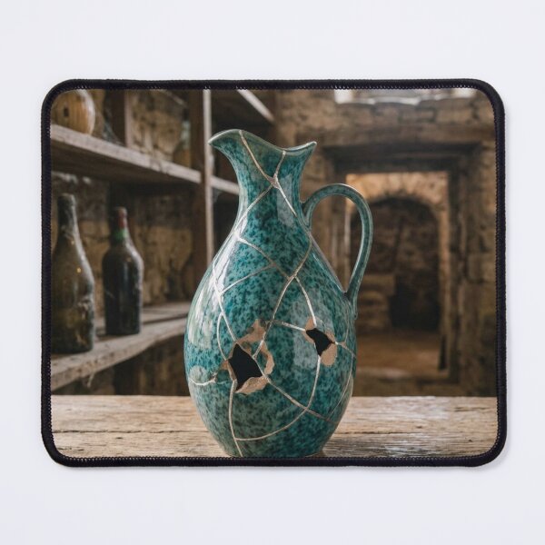 Item preview, Kintsugi Carafe Art - Elegant Japanese Kitchen Print designed and sold by Purrfecta.