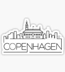 copenhagen cityscape Sticker