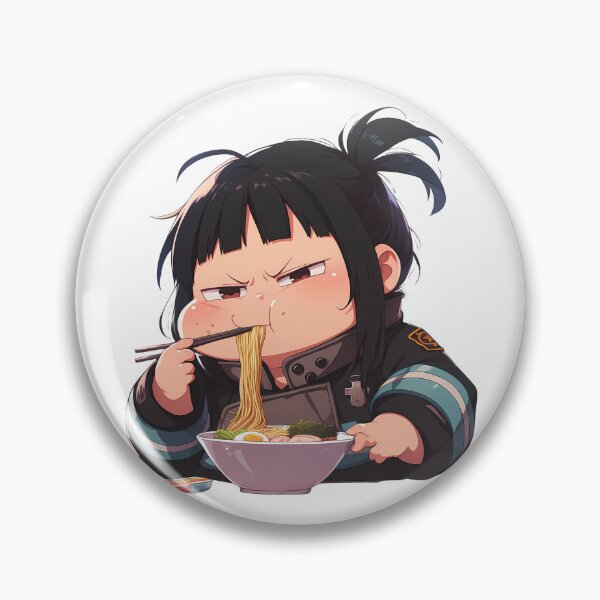 Item preview, Oze Maki Fire Force Side Eye Ramen Chibi Mood designed and sold by mildaclairmo.