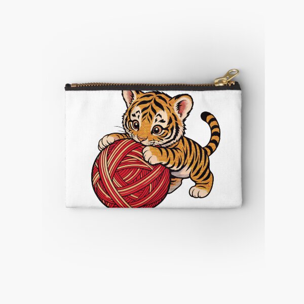 Item preview, Cute Tiger Playing with Yarn Ball designed and sold by HoloHugDesigns.