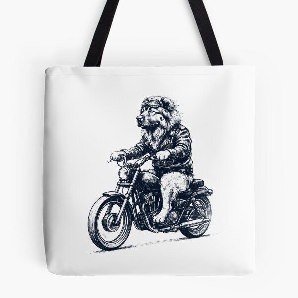 Item preview, Funny Caucasian Shepherd Dog Motorcycle Motorbike Dog Lover designed and sold by dian-rody-crest.