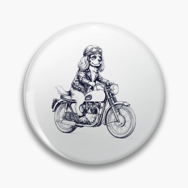 Item preview, Funny Cavalier King Charles Spaniel Motorcycle Motorbike Dog Lover designed and sold by dian-rody-crest.