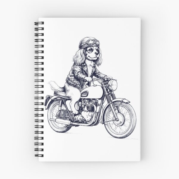 Item preview, Funny Cavalier King Charles Spaniel Motorcycle Motorbike Dog Lover designed and sold by dian-rody-crest.
