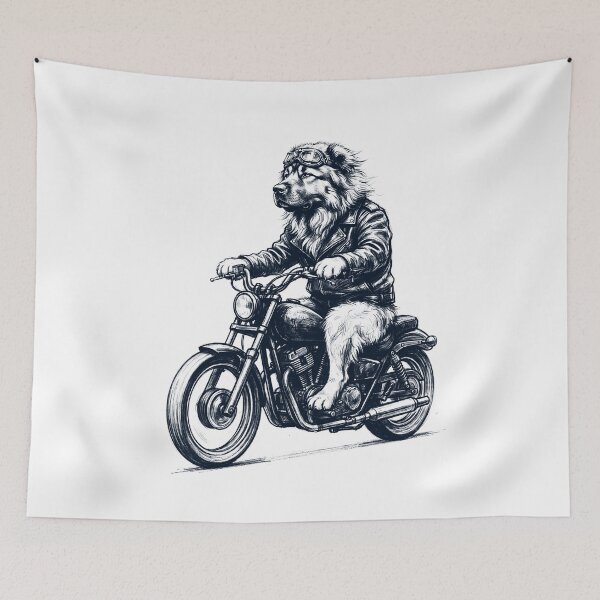 Item preview, Funny Caucasian Shepherd Dog Motorcycle Motorbike Dog Lover designed and sold by dian-rody-crest.