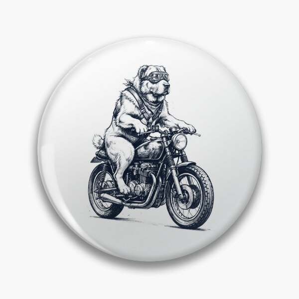 Aperçu de l'œuvre Chien de berger d'Asie centrale drôle, moto, amoureux des chiens créée et vendue par dian-rody-crest.