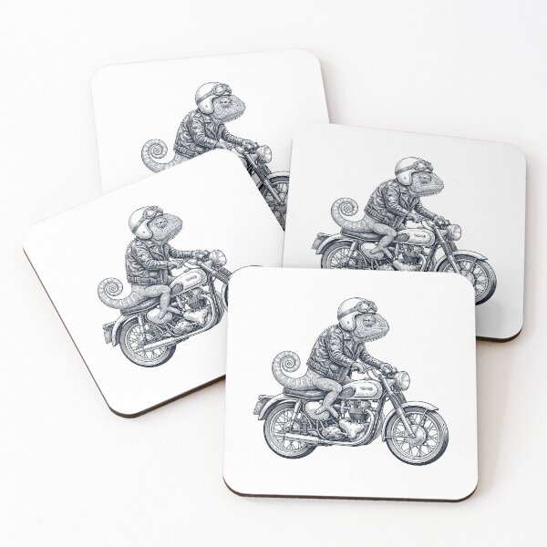 Item preview, Funny Chameleon Motorcycle Motorbike Animal Lover designed and sold by dian-rody-crest.
