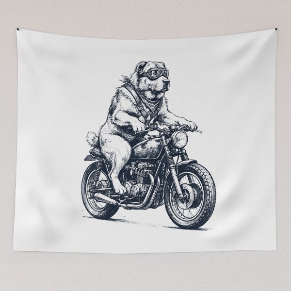 Item preview, Divertido perro pastor de Asia Central, amante de los perros y las motocicletas designed and sold by dian-rody-crest.