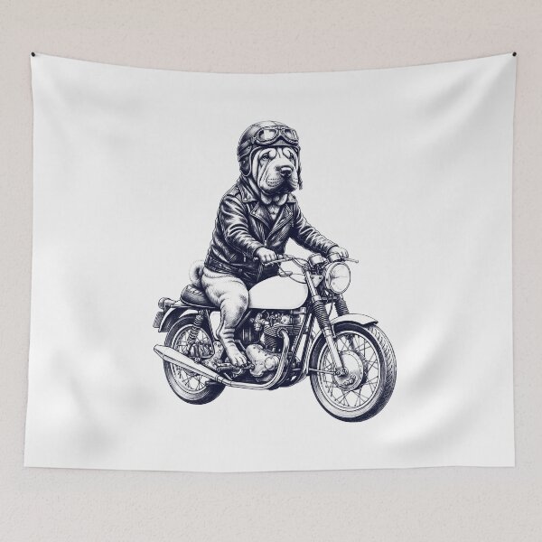 Item preview, Funny Chinese Shar Pei Motorcycle Motorbike Dog Lover designed and sold by dian-rody-crest.