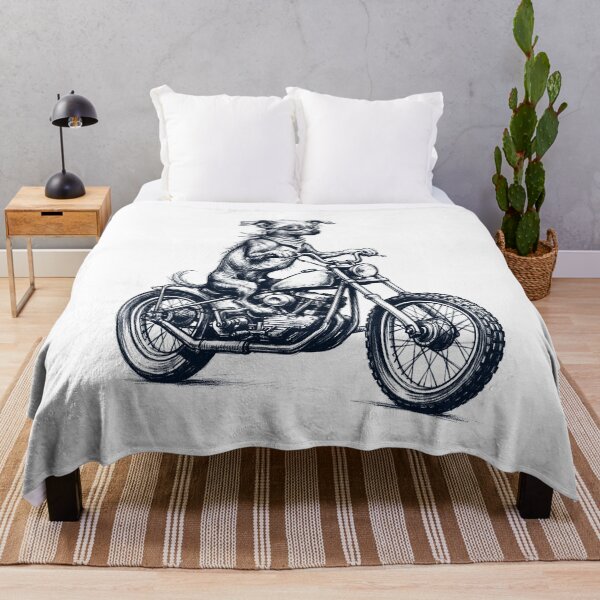 Aperçu de l'œuvre Chien chinois à crête drôle, moto, amoureux des chiens créée et vendue par dian-rody-crest.