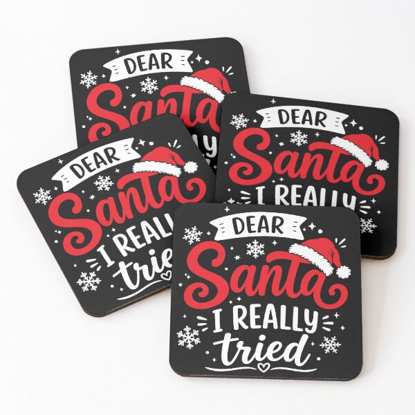 Item preview, Querido Papá Noel, realmente lo intenté. Diseño tipográfico navideño divertido. designed and sold by mraihan.