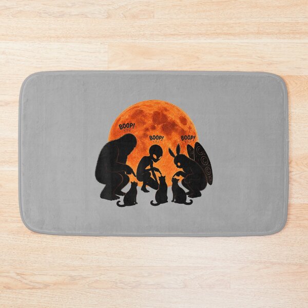 Item preview, Bigfoot Boop Cat Alien Mothman Cats Full Moon Funny Cryptid designed and sold by ArleneRowe.