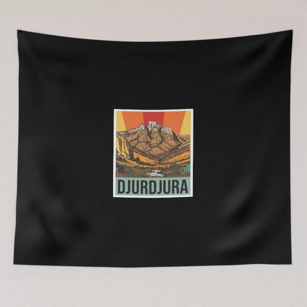 Item preview, Djurdjura Mountain Retro Travel Illustration designed and sold by machigqyan80891.