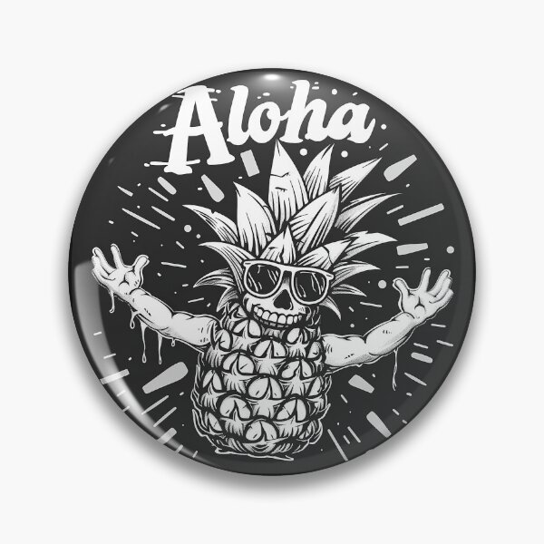 Item preview, Aloha Pineapple Skull with Sunglasses Tropical Hawaiian Summer Art Design designed and sold by inkoutninja.