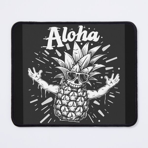 Item preview, Aloha Pineapple Skull with Sunglasses Tropical Hawaiian Summer Art Design designed and sold by inkoutninja.