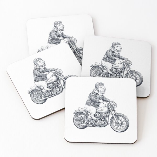 Item preview, Funny Clumber Spaniel Motorcycle Motorbike Dog Lover designed and sold by dian-rody-crest.