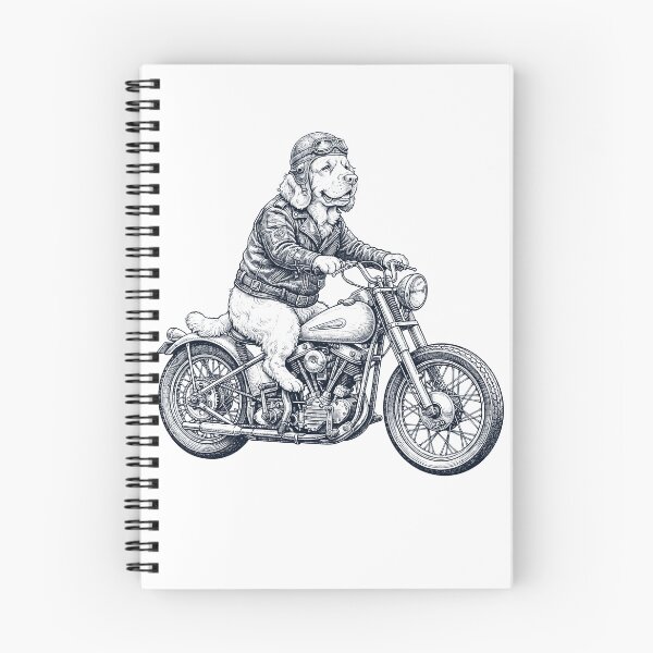 Item preview, Funny Clumber Spaniel Motorcycle Motorbike Dog Lover designed and sold by dian-rody-crest.