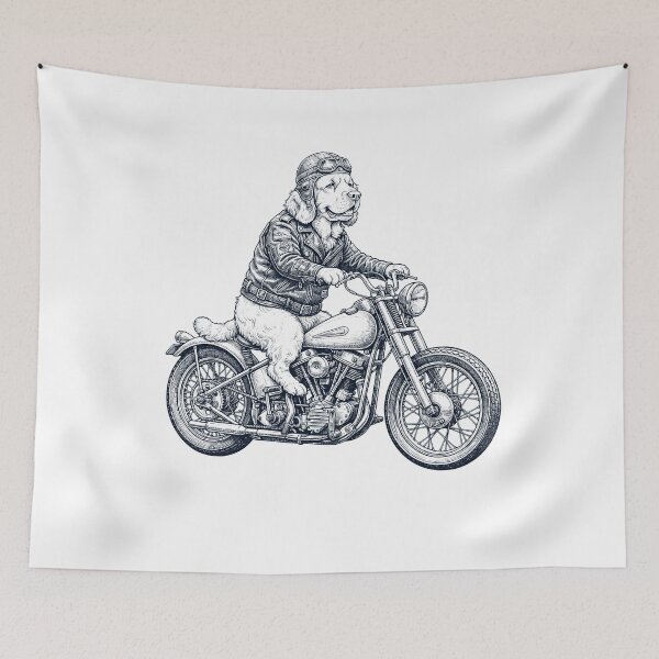 Artikelvorschau, Lustiger Clumber Spaniel, Motorrad, Hundeliebhaber entworfen und verkauft von dian-rody-crest.