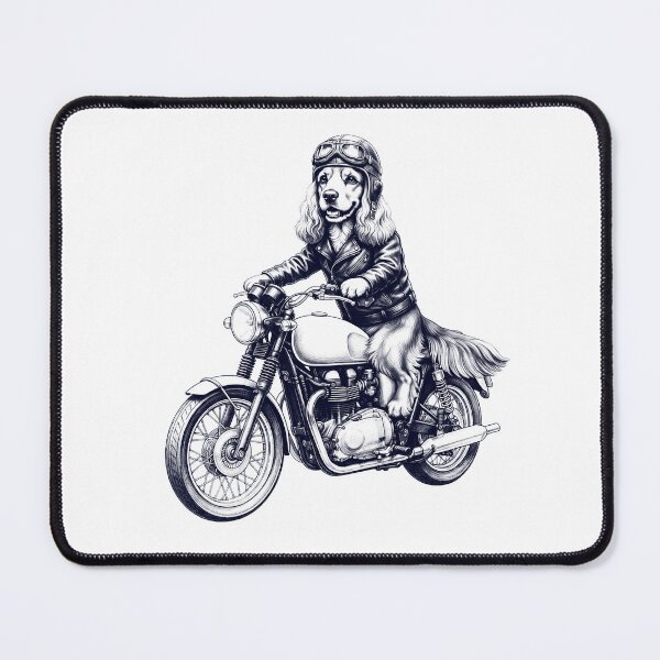 Item preview, Funny Cocker Spaniel Motorcycle Motorbike Dog Lover designed and sold by dian-rody-crest.