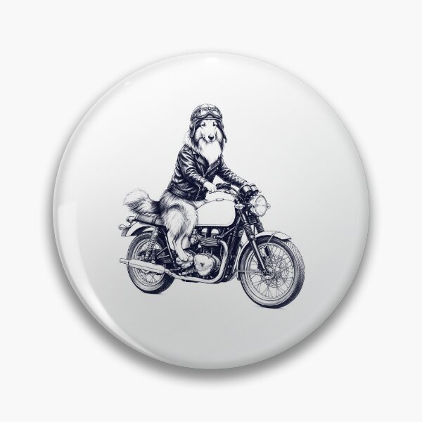 Item preview, Funny Collie Motorcycle Motorbike Dog Lover designed and sold by dian-rody-crest.