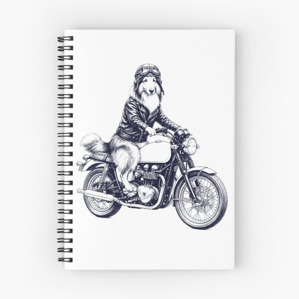 Item preview, Funny Collie Motorcycle Motorbike Dog Lover designed and sold by dian-rody-crest.
