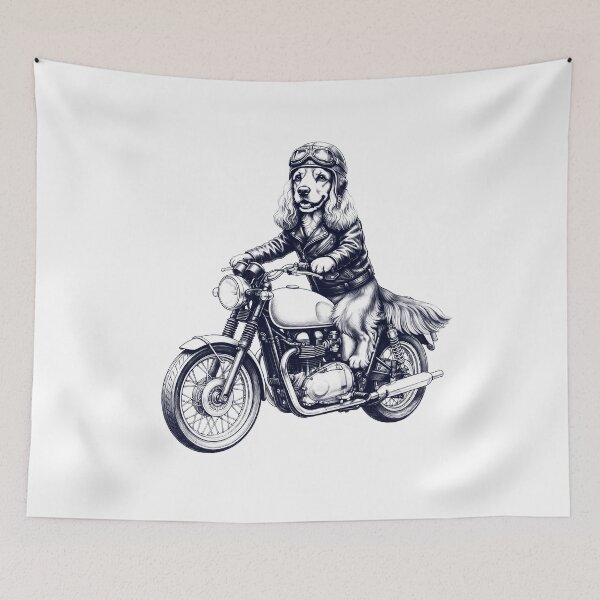 Artikelvorschau, Lustiger Cocker Spaniel, Motorrad, Hundeliebhaber entworfen und verkauft von dian-rody-crest.