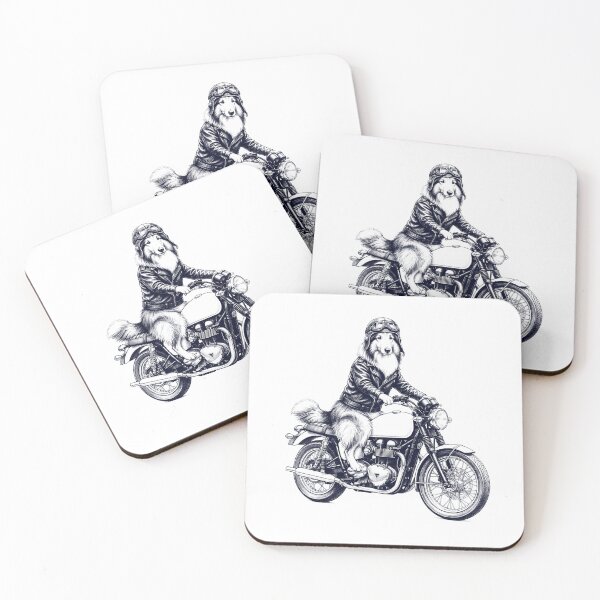 Item preview, Funny Collie Motorcycle Motorbike Dog Lover designed and sold by dian-rody-crest.