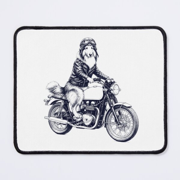Item preview, Funny Collie Motorcycle Motorbike Dog Lover designed and sold by dian-rody-crest.