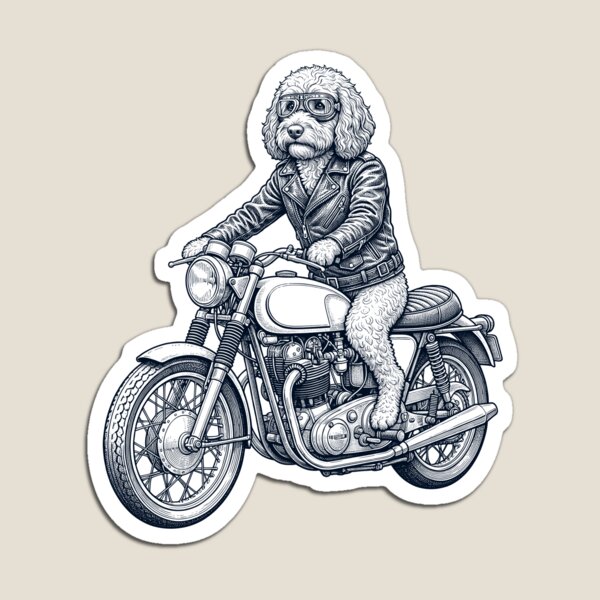 Item preview, Funny Cockapoo Motorcycle Motorbike Dog Lover designed and sold by dian-rody-crest.