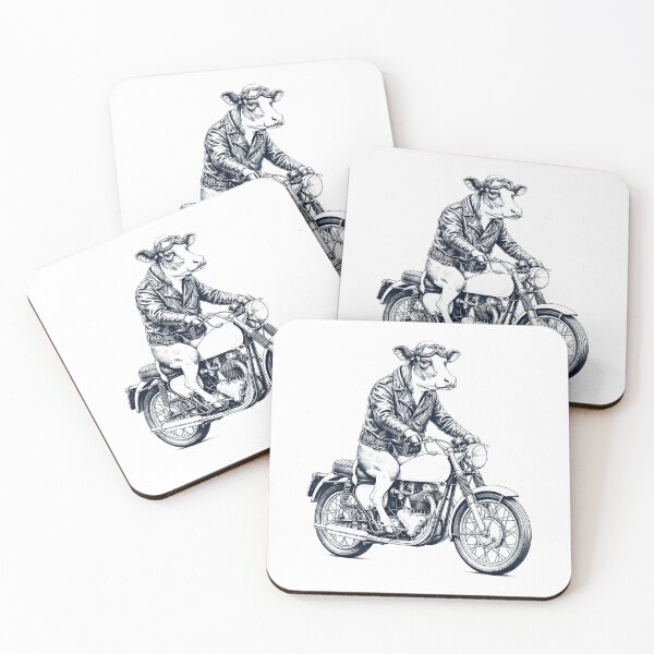 Item preview, Funny Cow Motorcycle Motorbike Animal Lover designed and sold by dian-rody-crest.
