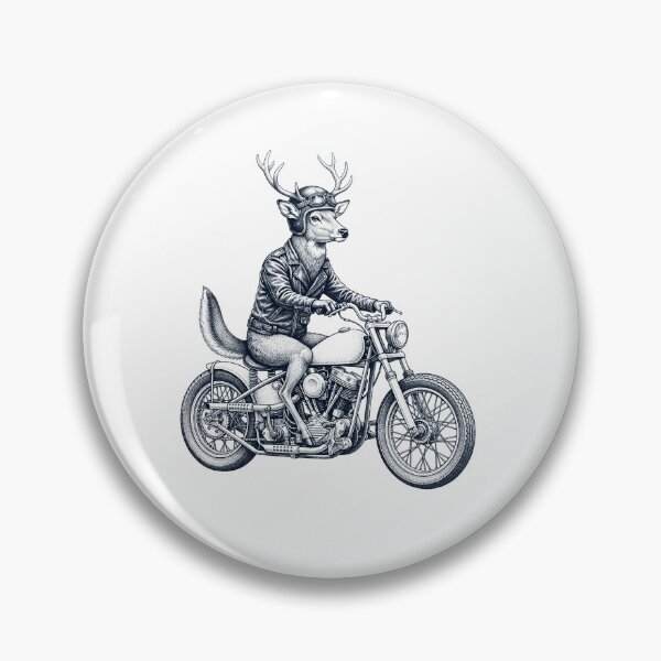 Item preview, Funny Deer Motorcycle Motorbike Animal Lover designed and sold by dian-rody-crest.
