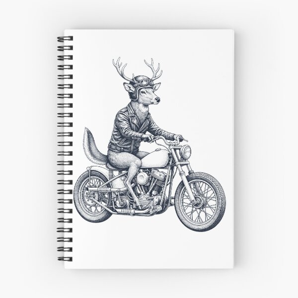 Item preview, Funny Deer Motorcycle Motorbike Animal Lover designed and sold by dian-rody-crest.
