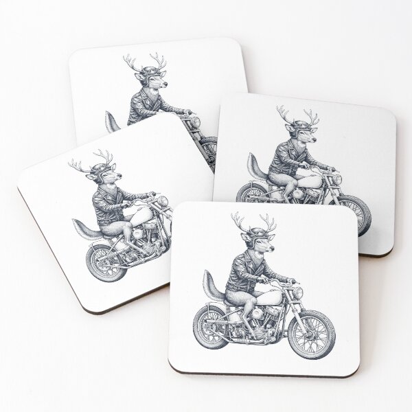 Item preview, Funny Deer Motorcycle Motorbike Animal Lover designed and sold by dian-rody-crest.