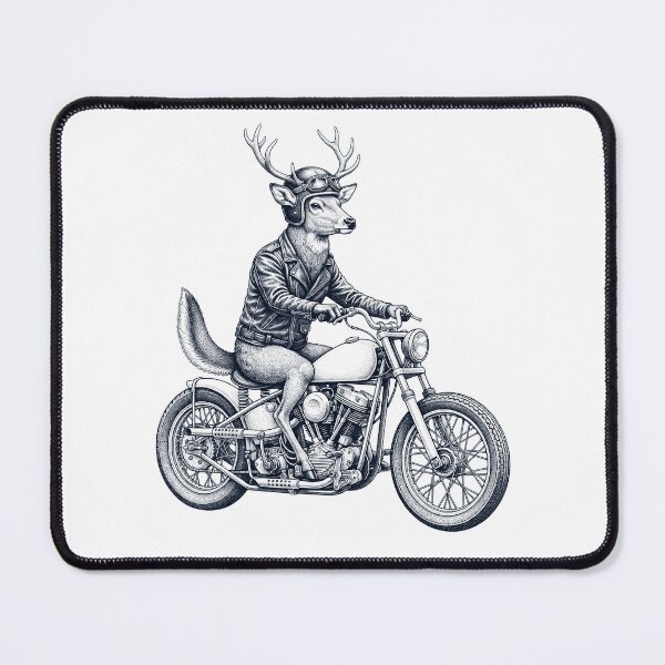 Item preview, Funny Deer Motorcycle Motorbike Animal Lover designed and sold by dian-rody-crest.