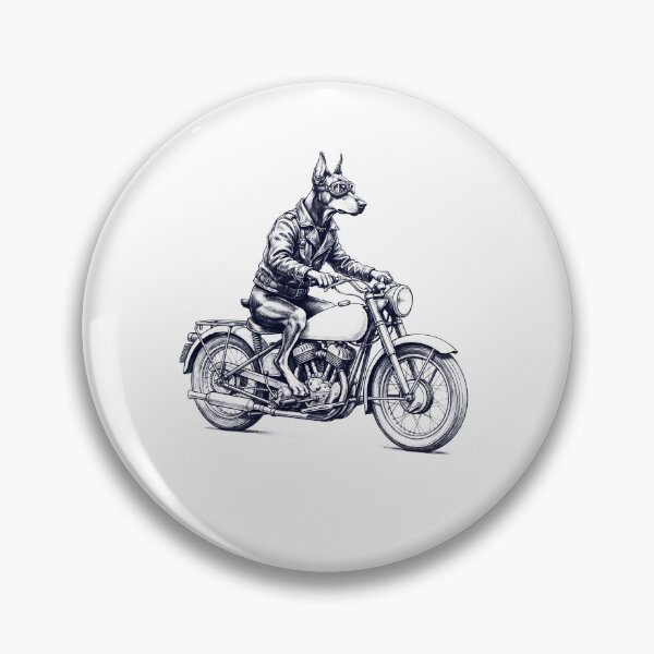 Item preview, Funny Doberman Pinscher Motorcycle Motorbike Dog Lover designed and sold by dian-rody-crest.