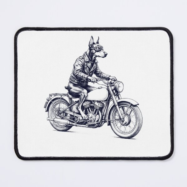 Item preview, Funny Doberman Pinscher Motorcycle Motorbike Dog Lover designed and sold by dian-rody-crest.