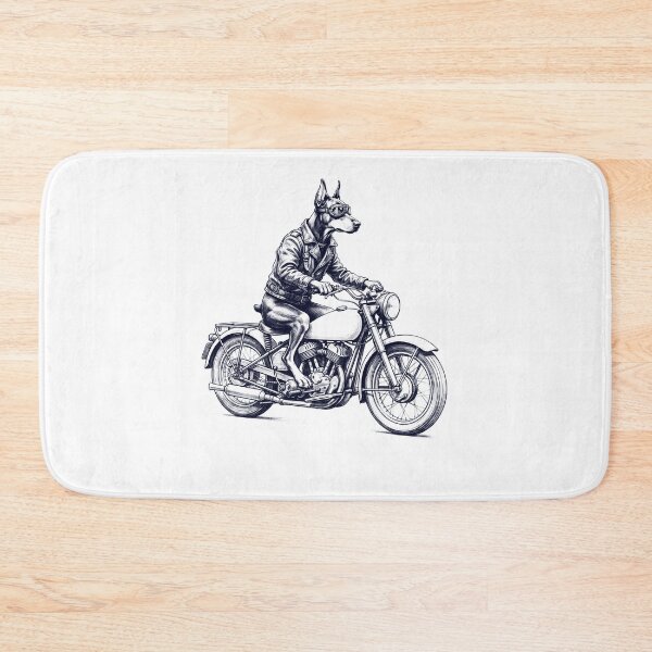 Item preview, Funny Doberman Pinscher Motorcycle Motorbike Dog Lover designed and sold by dian-rody-crest.